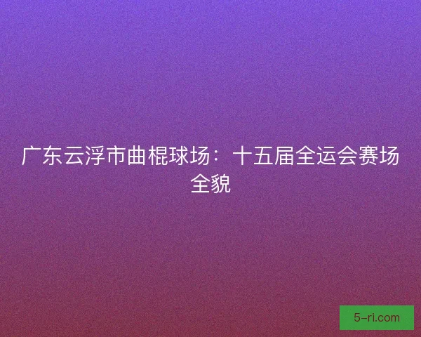 广东云浮市曲棍球场：十五届全运会赛场全貌